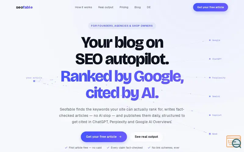 Screenshot of Seofable