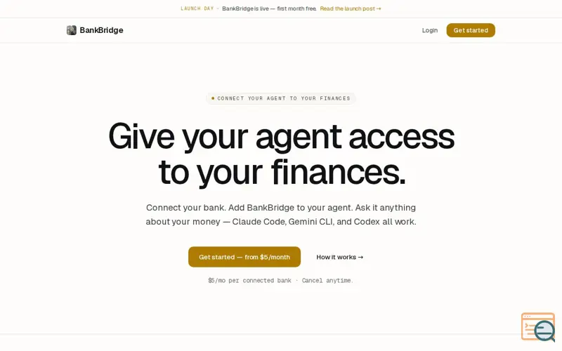 Screenshot of BankBridge