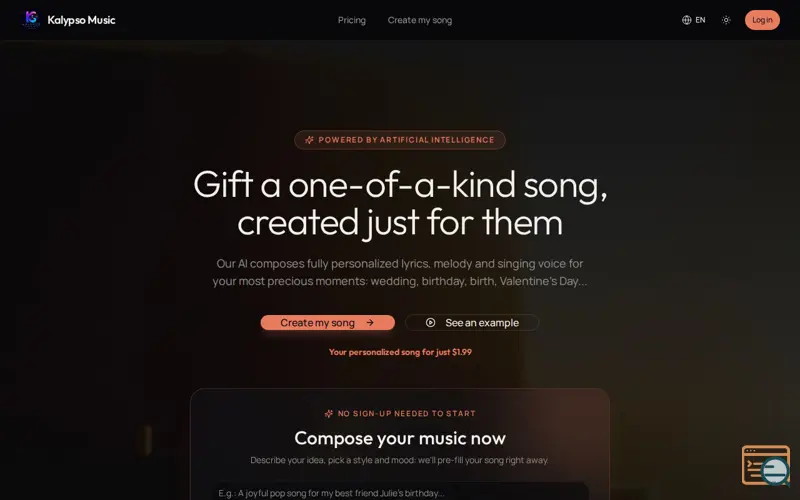Screenshot of Kalypso Music