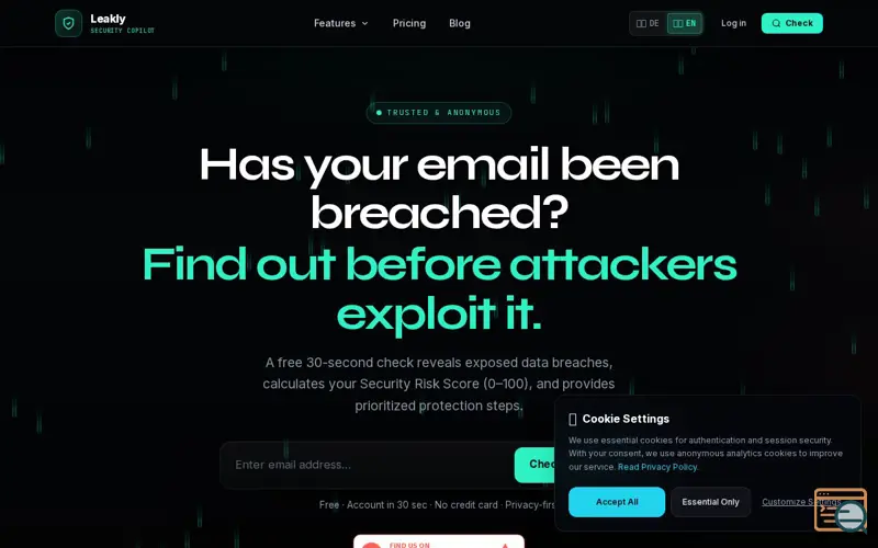 Screenshot of Leakly
