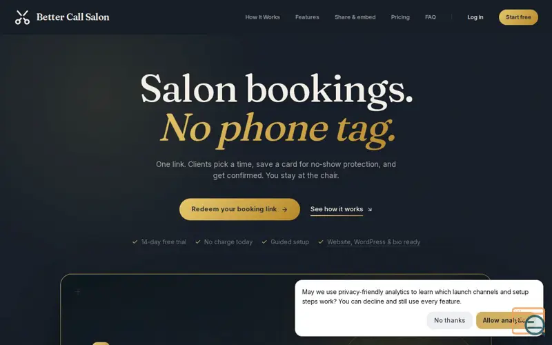 Screenshot of Better Call Salon