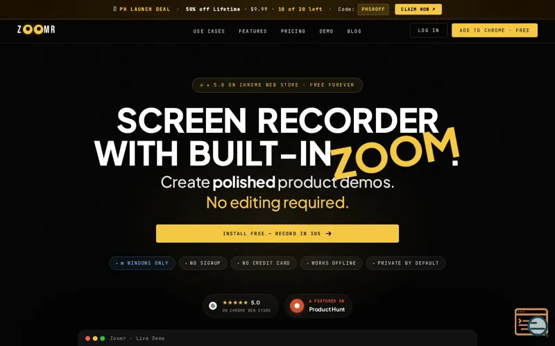 Screenshot of Zoomr
