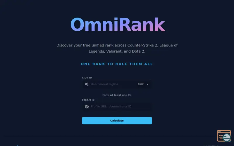 Screenshot of OmniRank | Discover your true unified rank