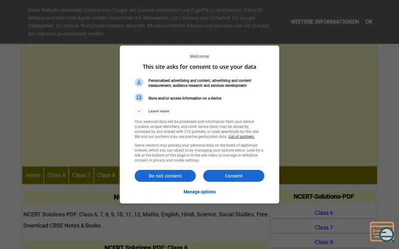 Screenshot of NCERT Solutions PDF
