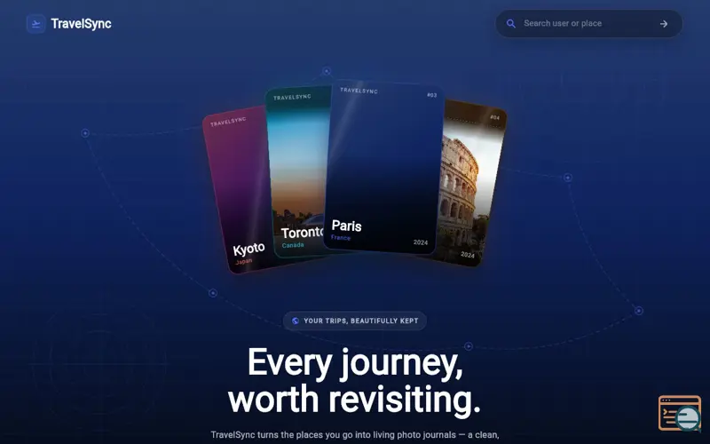 Screenshot of TravelSync