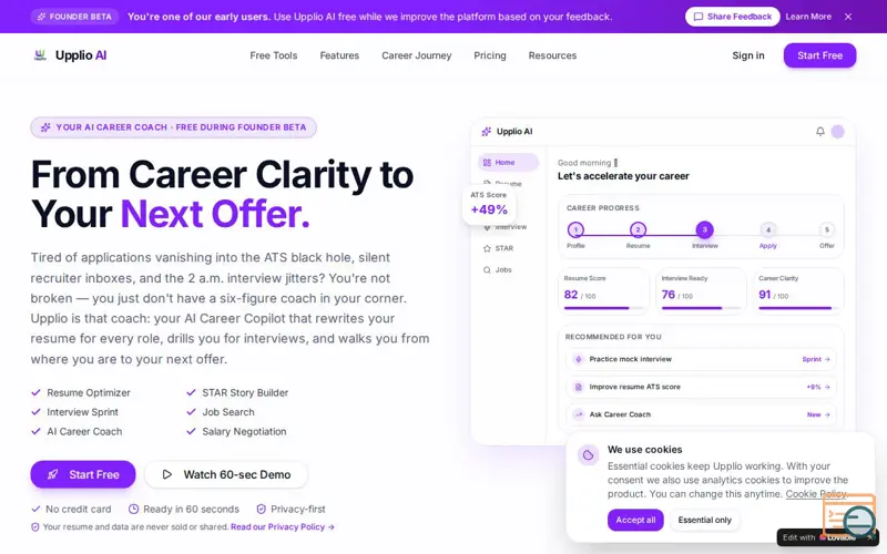 Screenshot of Upplio AI
