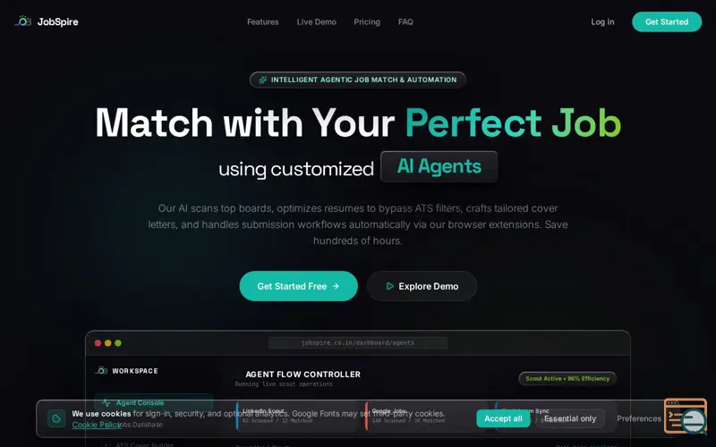 Screenshot of Jobspire