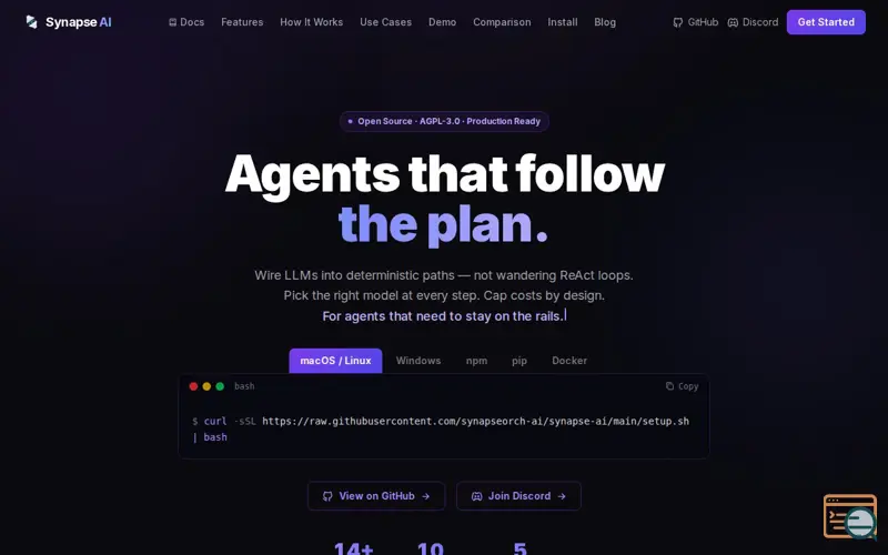 Screenshot of Synapse AI
