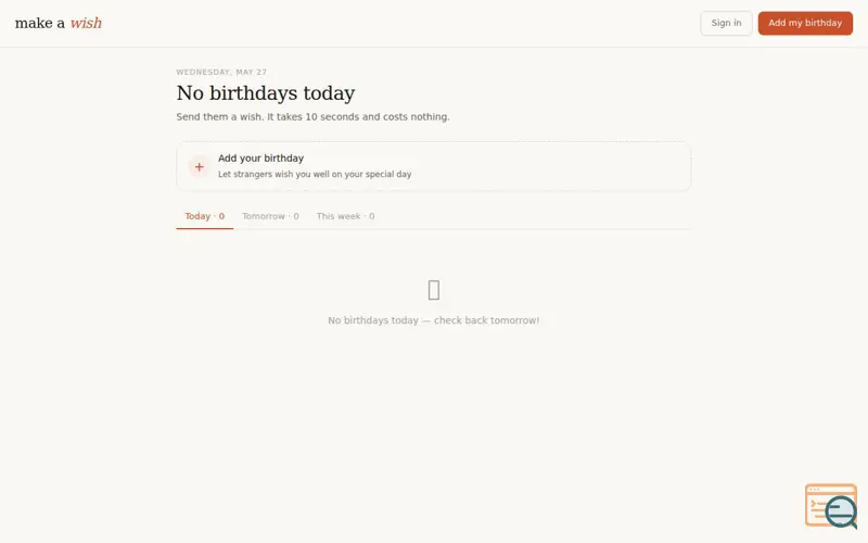 Screenshot of makeawish 