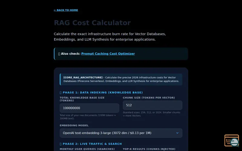Screenshot of Bytecalculators