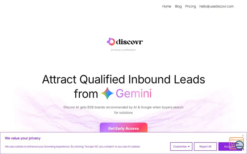 Screenshot of Discovr AI