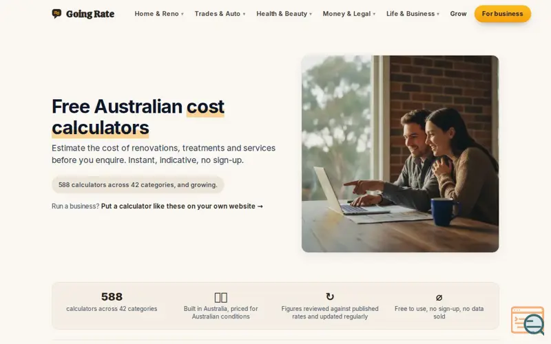 Screenshot of Going Rate