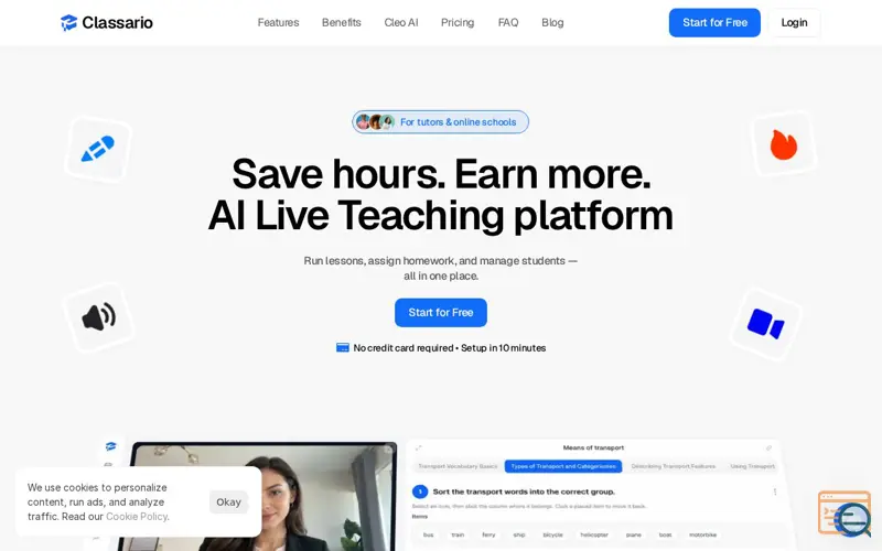 Screenshot of Classario