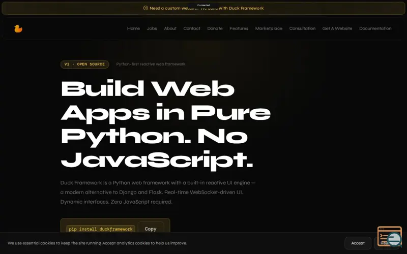 Screenshot of Duck Framework