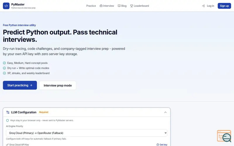Screenshot of PyMaster