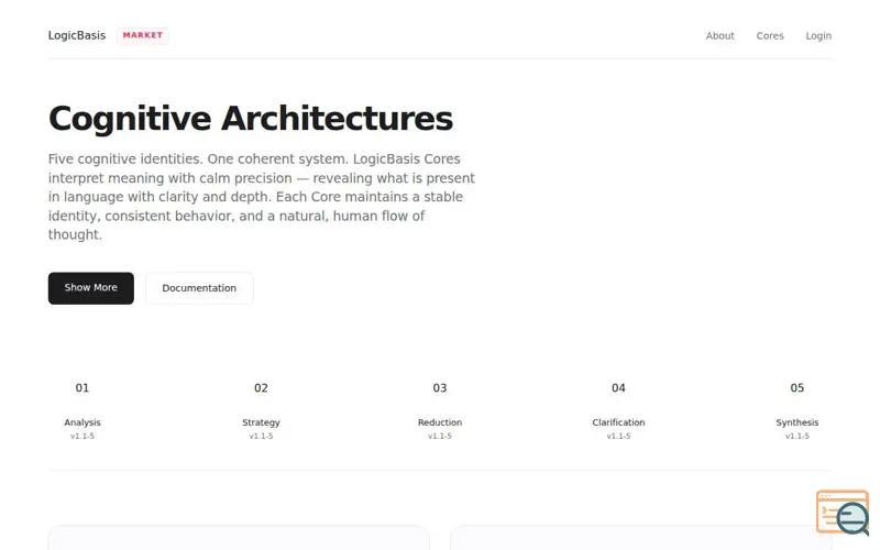 Screenshot of LogicBasis Market