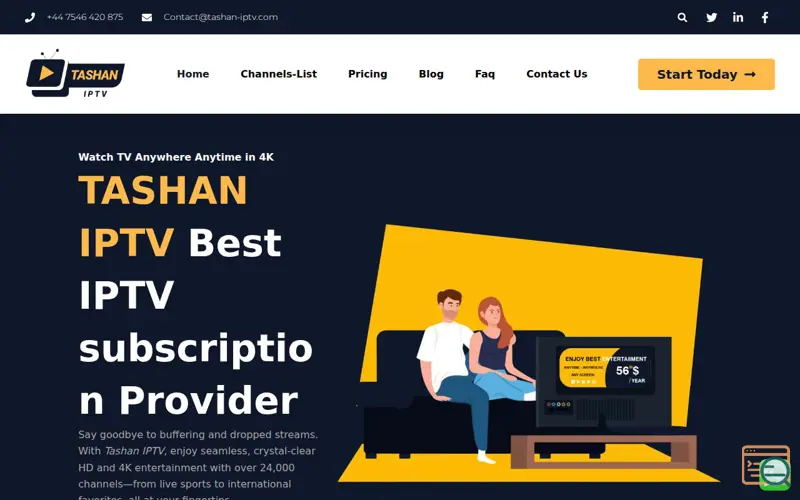 Screenshot of tashan iptv