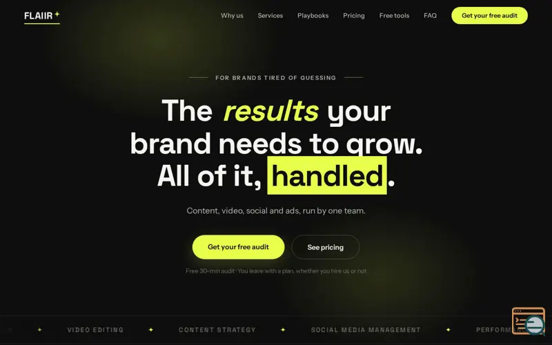Screenshot of Flaiir