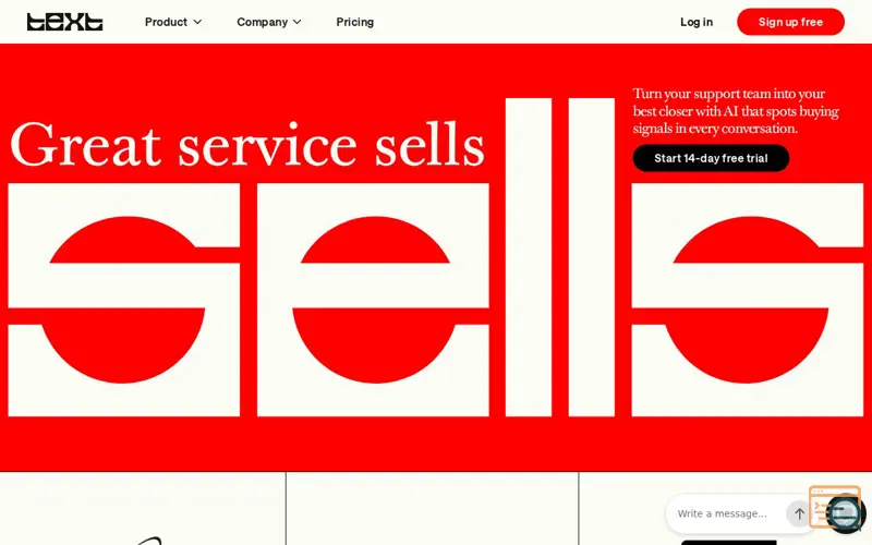 Screenshot of Text AI Customer Service & Live Chat