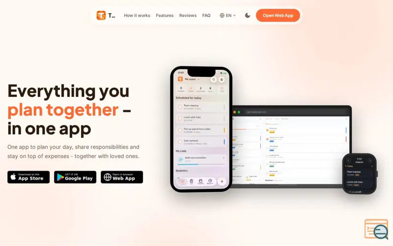 Screenshot of Toggly — Plan Together, Stay in Sync