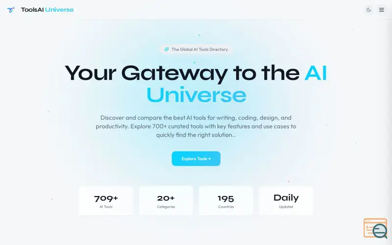 Screenshot of ToolsAI Universe 