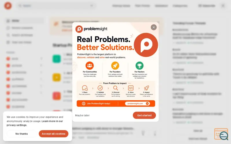 Screenshot of Problem Sight