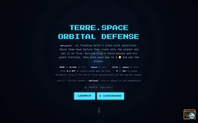 Screenshot of terre.space