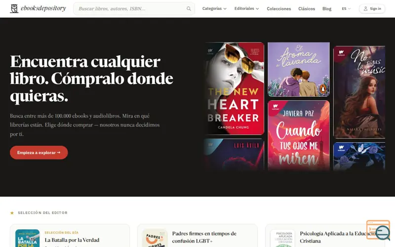 Screenshot of Ebooks Depository