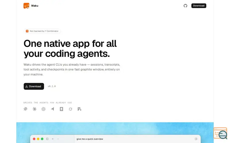 Screenshot of Waku