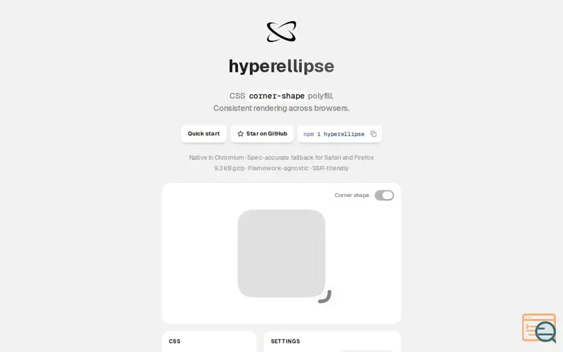 Screenshot of hyperellipse