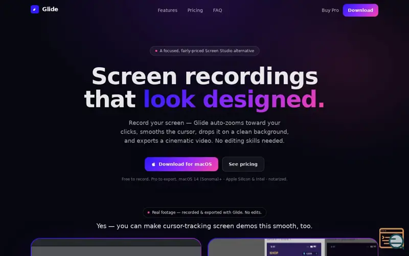 Screenshot of Glide