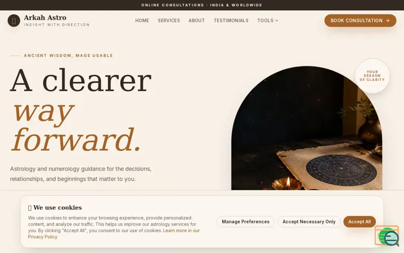 Screenshot of Arkah Astro