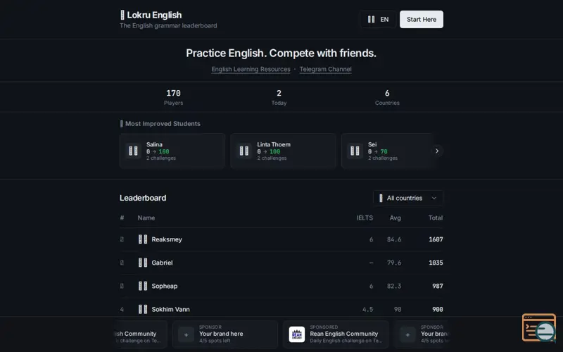 Screenshot of Lokru English