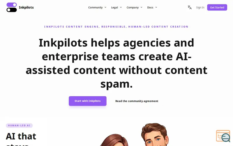 Screenshot of Inkpilots