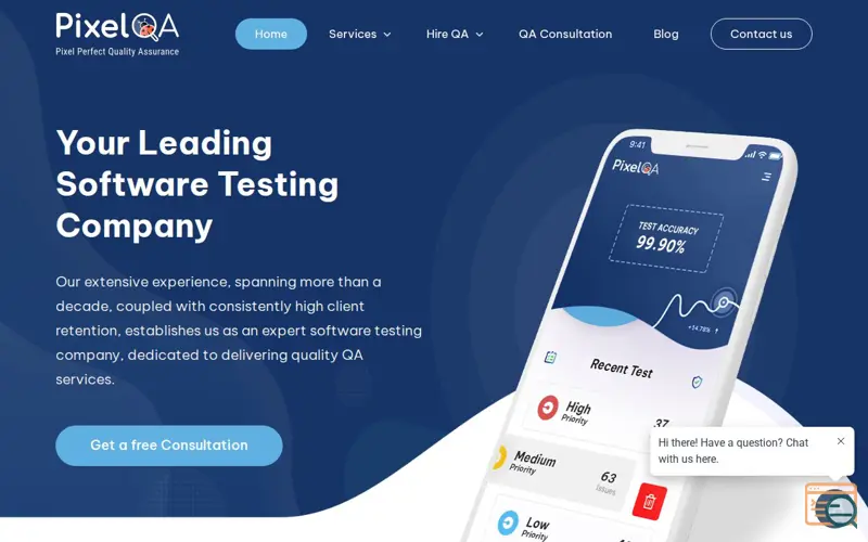 Screenshot of PixelQA