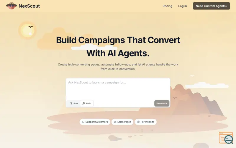Screenshot of NexScout — Marketing Campaign Agent