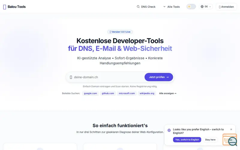 Screenshot of Balou Tools
