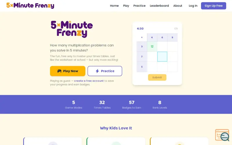 Screenshot of 5 Minute Frenzy