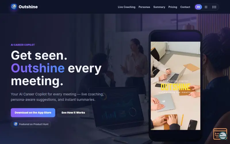 Screenshot of Outshine