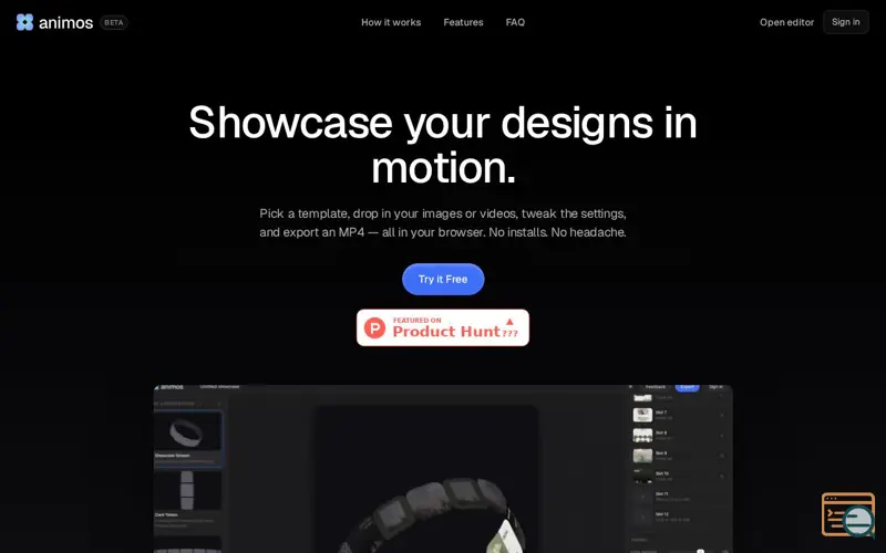 Screenshot of Animos App