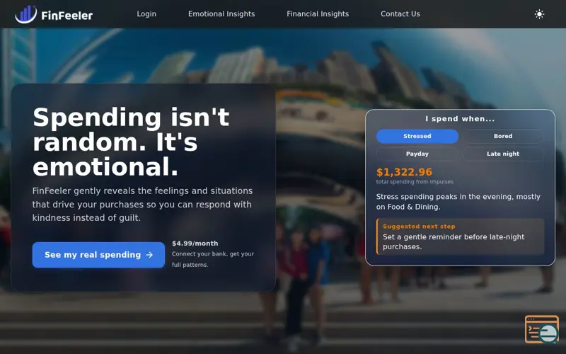Screenshot of FinFeeler
