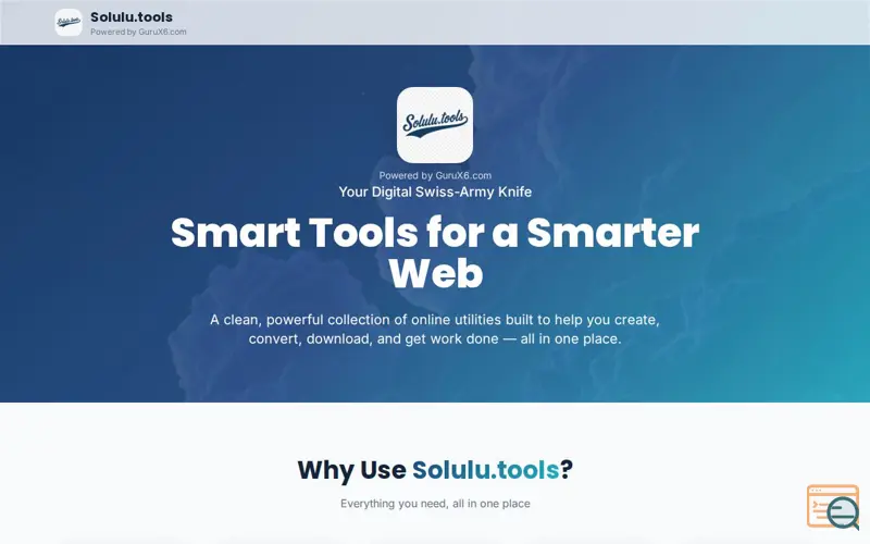 Screenshot of Solulu.tools
