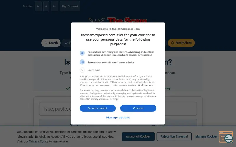 Screenshot of The Scam Exposed