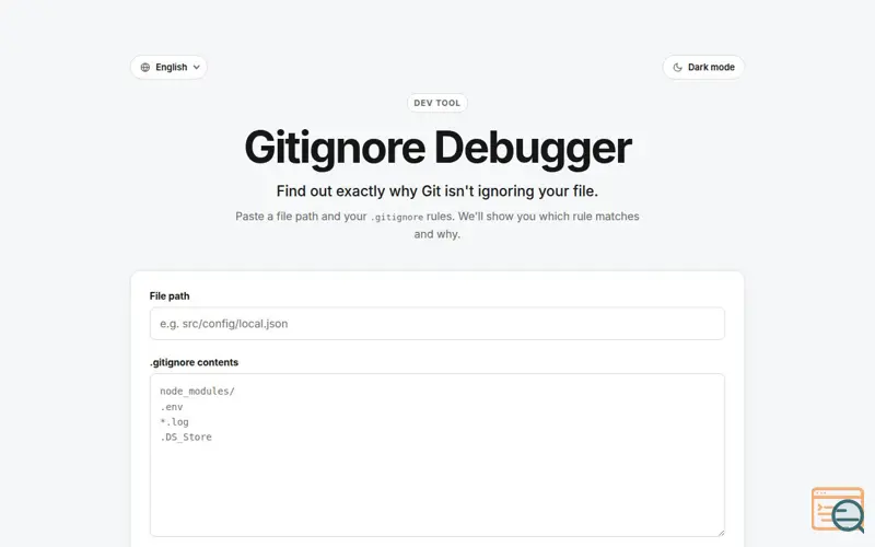 Screenshot of IgnoreDebugger