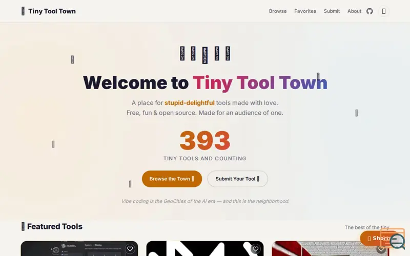 Screenshot of Tinytooltown
