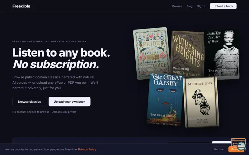Screenshot of Freedible