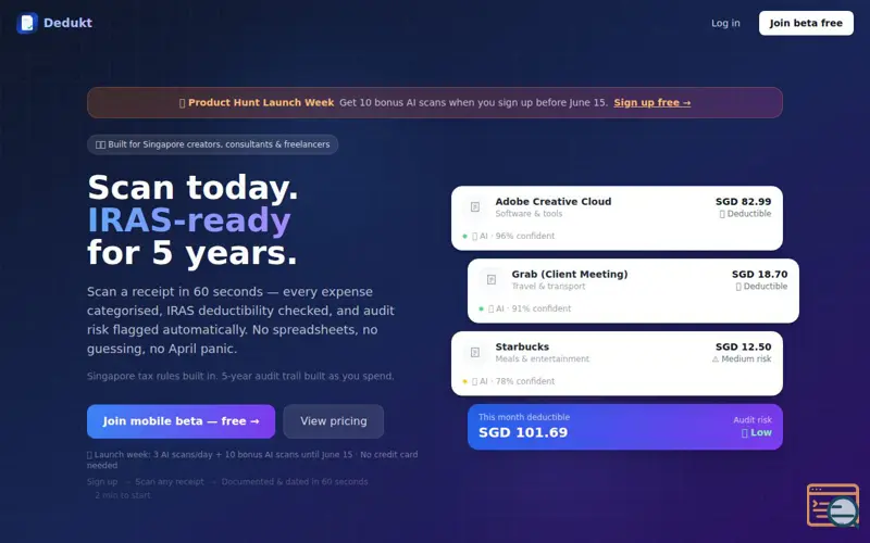 Screenshot of Dedukt