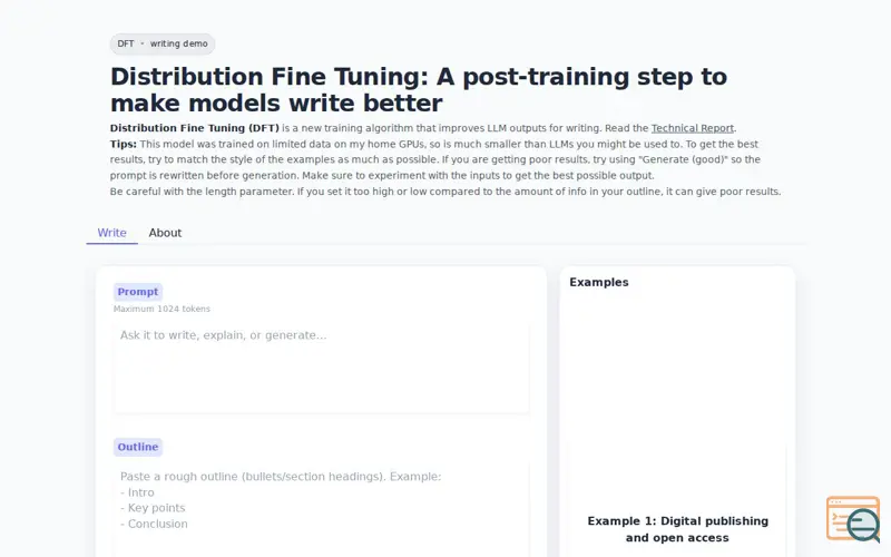 Screenshot of Dft