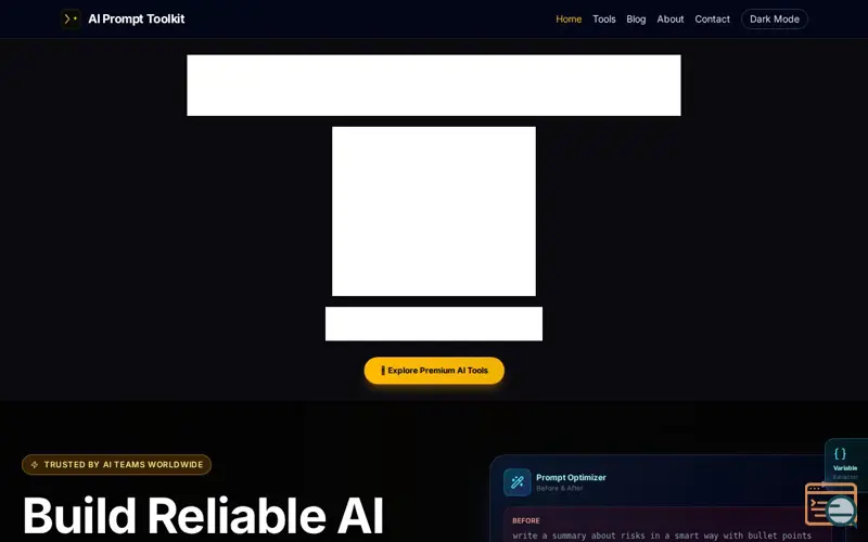 Screenshot of AI Prompt Toolkit