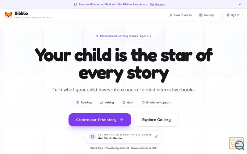 Screenshot of Bibblio